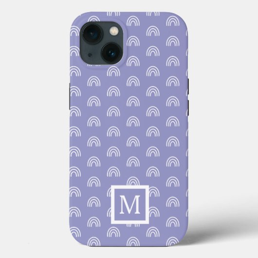 Monogram White Rainbow Case-Mate iPhone Case (Achterkant)