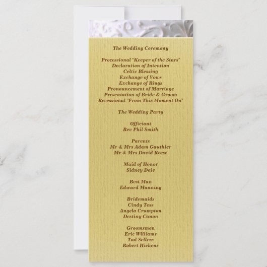 Monogram White Scroll Wedding Program Uitnodiging (Achterkant)
