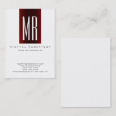 Monogram White Stripe Large Visitekaartje (Voorkant / Achterkant)