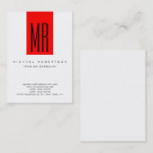 Monogram White Stripe Large Visitekaartje (Voorkant / Achterkant)