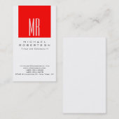 Monogram White Stripe Professional Visitekaartje (Voorkant / Achterkant)