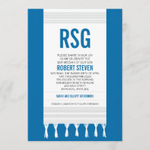 Monogram White Stripe Tallit Bar Mitswa