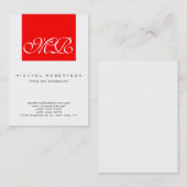 Monogram White Stripe Unieke Visitekaartje (Voorkant / Achterkant)