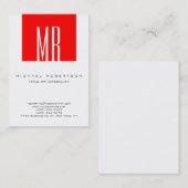 Monogram White Stripe Unieke Visitekaartje (Voorkant / Achterkant)