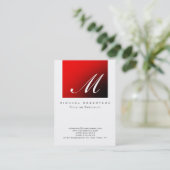 Monogram White Visitekaartje Rode Stripe Chubby (Staand voorkant)