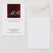 Monogram White Visitekaartje Rode Stripe Chubby (Voorkant / Achterkant)