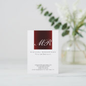 Monogram White Visitekaartje Rode Stripe Chubby (Staand voorkant)