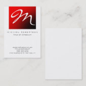 Monogram White Visitekaartje Rode Stripe Chubby (Voorkant / Achterkant)