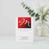 Monogram White Visitekaartje Rode Stripe Chubby (Staand voorkant)