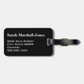 Monogram White Volleyball Balls, zwart Bagagelabel (Achterkant horizontaal)