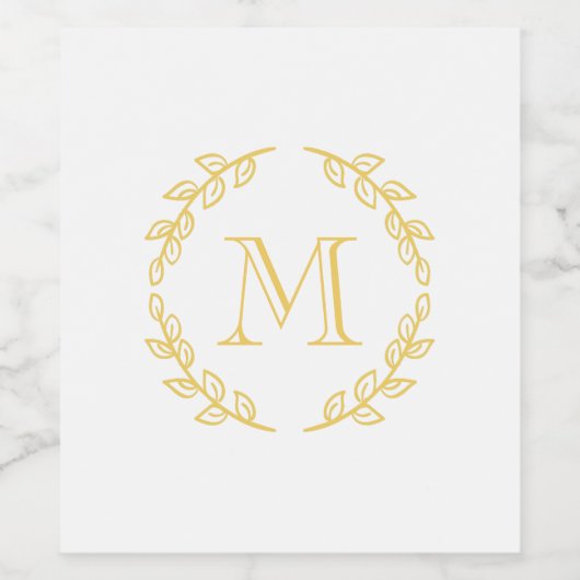 monogram wijn etiket (Enkel label)