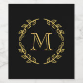 monogram wijn etiket (Enkel label)
