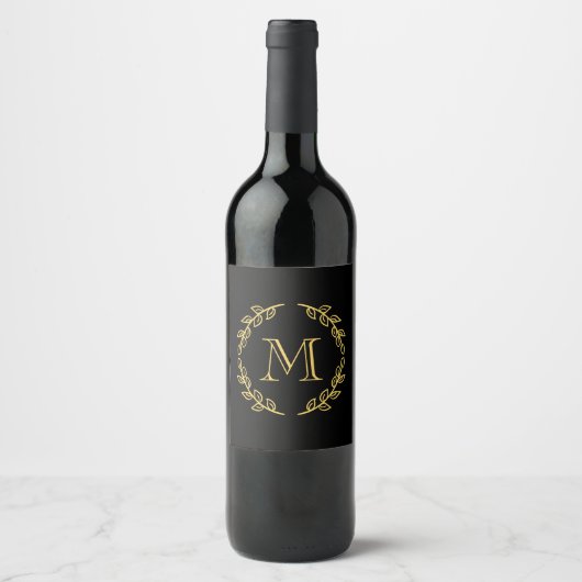 monogram wijn etiket (Voorkant)