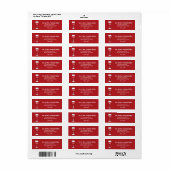 Monogram Wijn Glass Return Address Etiket (Full Sheet)