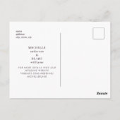 Monogram Wijn Wedding sparen de Datum Aankondiging Briefkaart (Achterkant)