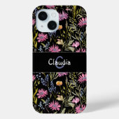 Monogram  Wildbloemen Bloemen Elegant Chic Case-Mate iPhone Case (Achterkant)