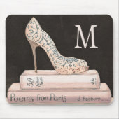 Monogram | Wilde appel | Elegant High Hiel Mode Muismat (Voorkant)