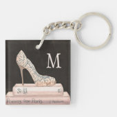 Monogram | Wilde appel | Elegant High Hiel Mode Sleutelhanger (Achterkant)