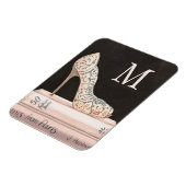 Monogram | Wilde appel | Elegante hoge hak Mode Magneet (Linkerzijde)