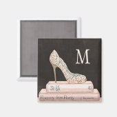 Monogram | Wilde appel | Elegante hoge hak Mode Magneet (Voorkant / Achterkant)