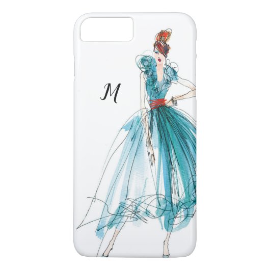 Monogram | Wilde appel | Mode Haute Couture Case-Mate iPhone Case (Achterkant)