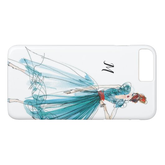 Monogram | Wilde appel | Mode Haute Couture Case-Mate iPhone Case (Achterkant (Horizontaal))