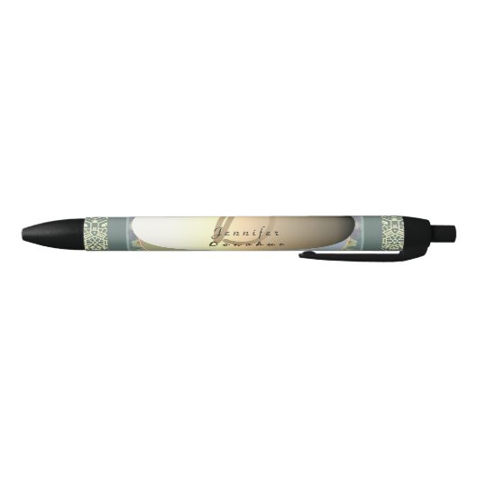 Monogram Wilde Bloem Zwarte Inkt Pen (Bodem)