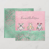 Monogram Wilde Dieren Meisjes Boho Jungle Dieren M Kaart (Voorkant / Achterkant)