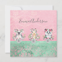 Monogram Wilde Dieren Meisjes Boho Jungle Dieren M