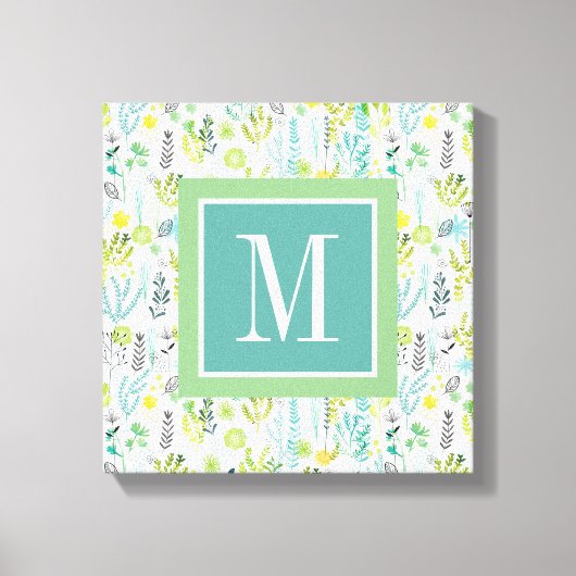 Monogram | Wilde en vrije patronen Canvas Afdruk (Voorkant)