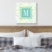 Monogram | Wilde en vrije patronen Canvas Afdruk (Insitu (Slaapkamer))