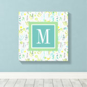 Monogram | Wilde en vrije patronen Canvas Afdruk (Insitu (Houten vloer))