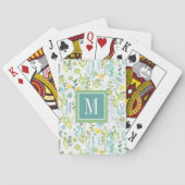 Monogram | Wilde en vrije patronen Pokerkaarten (Achterkant)