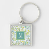 Monogram | Wilde en vrije patronen Sleutelhanger (Voorkant)