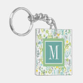 Monogram | Wilde en vrije patronen Sleutelhanger (Voorkant Links)