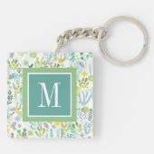 Monogram | Wilde en vrije patronen Sleutelhanger (Achterkant)