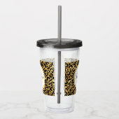 Monogram Wilde & Exotic Leopard Print Pattern Acryl Drinkbeker (Rechts)