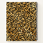 Monogram Wilde & Exotic Leopard Print Pattern Notitieboek (Achterkant)