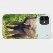 Monogram, wilde olifant en tropische planten Case-Mate iPhone case (Achterkant (horizontaal))