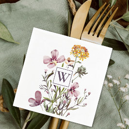 Monogram  Wildflower Bloemboeket Servet