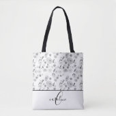 Monogram Wildflower Doodles Canvas tas (Voorkant)
