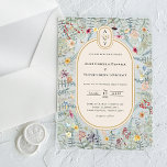 monogram Wildflower Fern Beige Wedding Acryl Uitnodigingen<br><div class="desc">Dit Wildflower Fern Beige Wedding Monogram Acryl Invitations-ontwerp is een elegante opstelling van klassieke gouden geometrische lijsten verfraaid met delicate boho-bloemengroene boeketten en stengels. Met een palet van tijdloos ivoorbeige op heldere acrylachtergronden met eenvoudige klassieke zwarte typografie en grillige kleurrijke wilde bloemen, waardoor een heerlijk en gepolijst romantisch gevoel ontstaat....</div>
