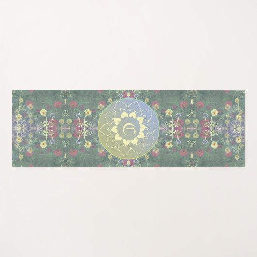Monogram Wildflower-symmetrie Yogamat (Voorkant (horizontaal))