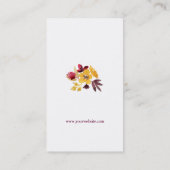 Monogram Wildflower Wreath Visitekaartje (Achterkant)