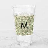Monogram William Morris Willow Bough Patterned Glas (Achterkant)