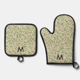 Monogram Willowtak Motief William Morris Ovenwant & Pannenlap Set