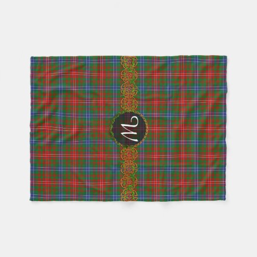 Monogram Wilson Tartan Fleece Deken (Voorkant (Horizontaal))
