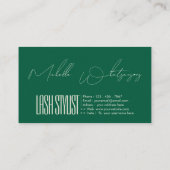 Monogram Wimperstylist modern script Visitekaartje (Achterkant)
