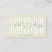 Monogram Wimperstylist modern script Visitekaartje (Voorkant)