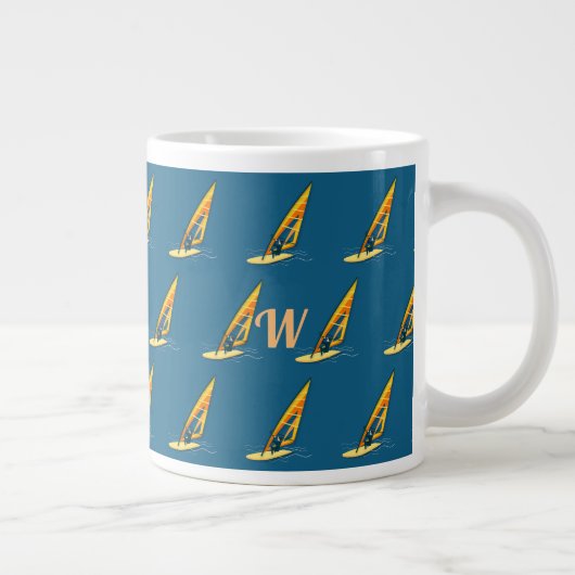 Monogram Windsurfende Giant Coffee Mok (Rechts)